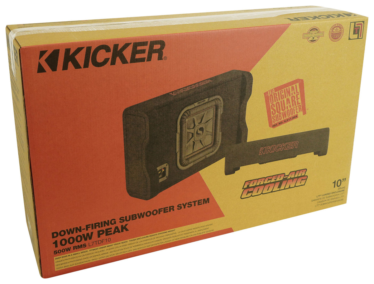 Kicker 49L7TDF102 L7TDF 10" L7T Subwoofer+Shallow Sub Enclosure Box L7TDF102