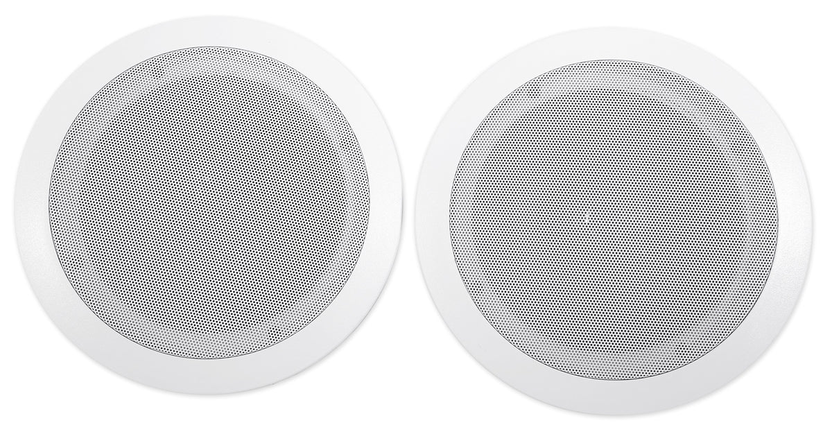 Rock Zone 8 8-Pack + HC655 White Ceiling Speakers Bundle