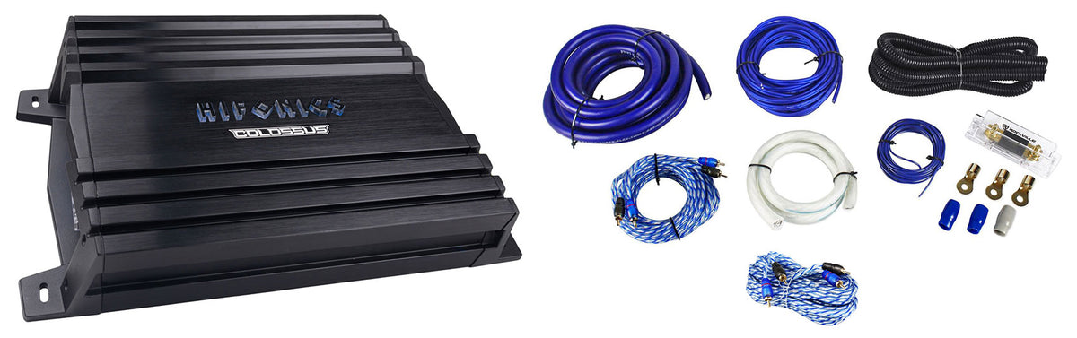 HAC-2000.4D 2000w 4-Channel Amplifier Class D Car Stereo Amp + Wire Kit