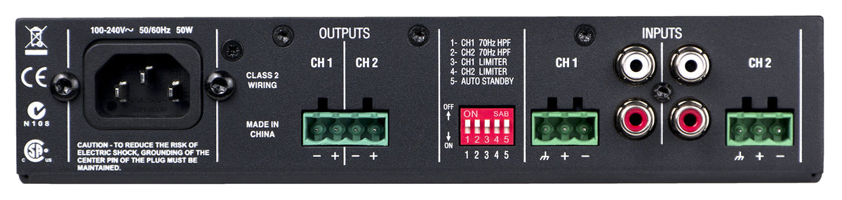 JBL CSA 2120 2 x 120w 2-Channel Power Amplifier Commercial Amp 4 Restaurant/Bar