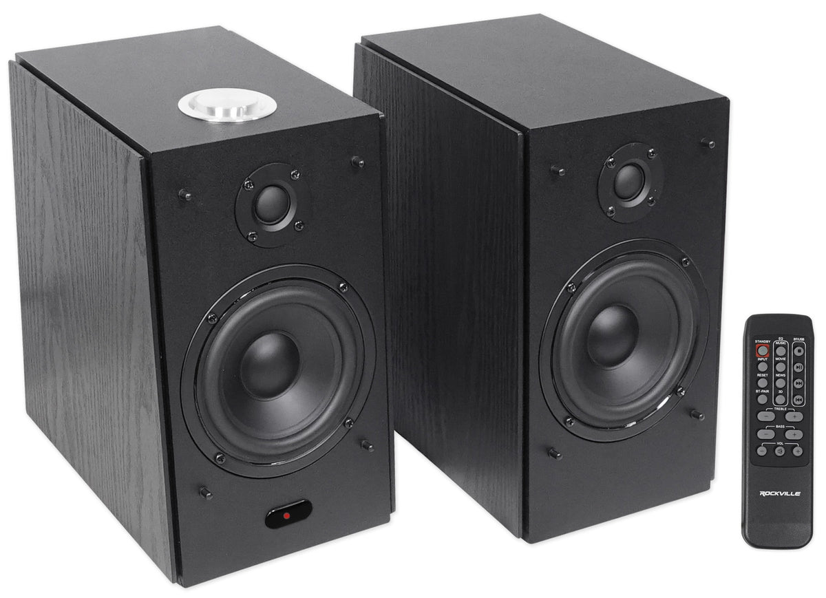 (2) HD5B 5" Powered Bluetooth Bookshelf Speakers w/37" Stands
