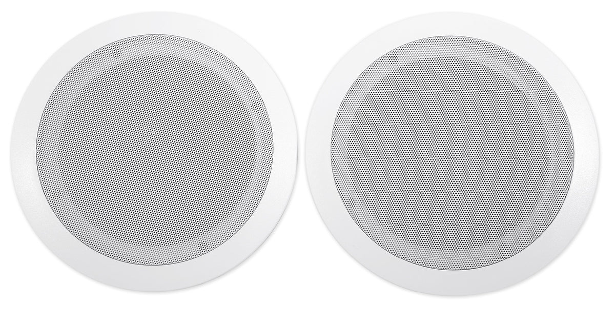 2 WET-44 PRO Wall Swivel + 2 In-Ceiling 70V White Speakers + Amp