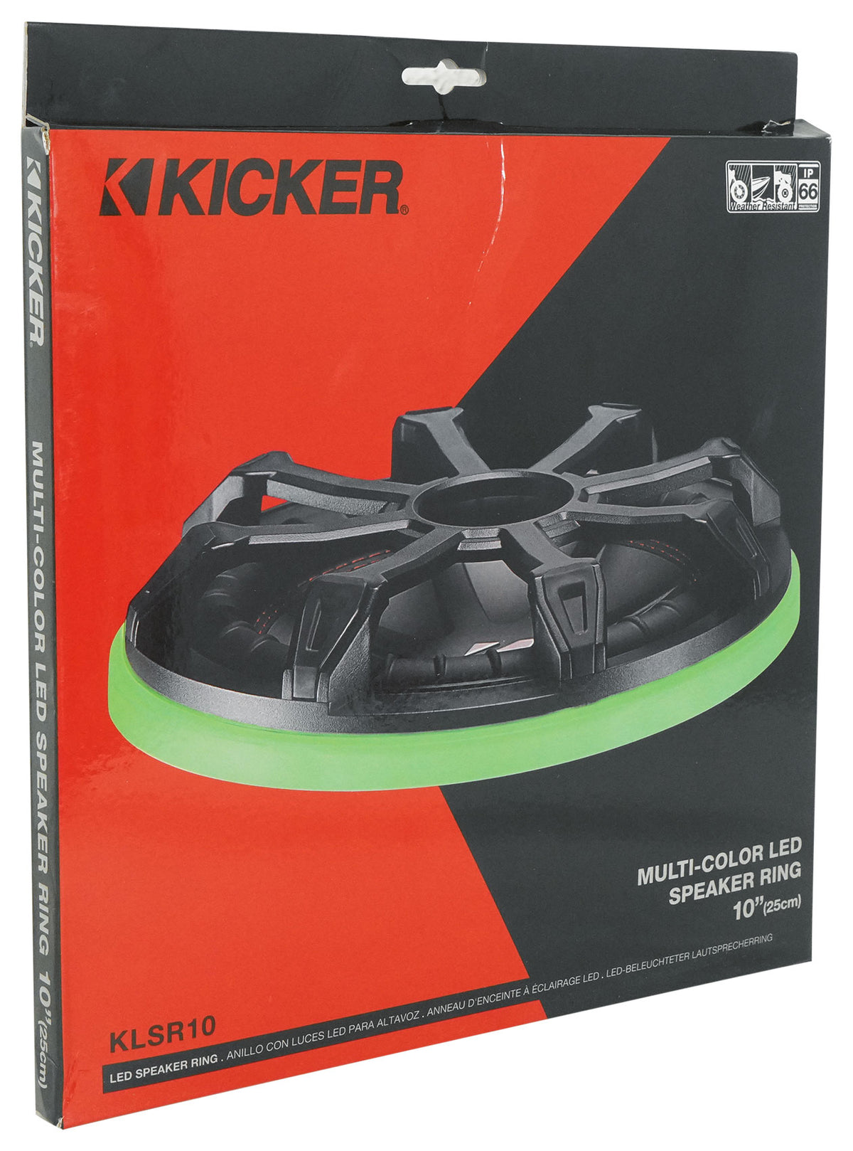 KICKER 47KLSR10 KLSR 10" Weather Proof LED Speaker/Subwoofer Ring Light KLSR10