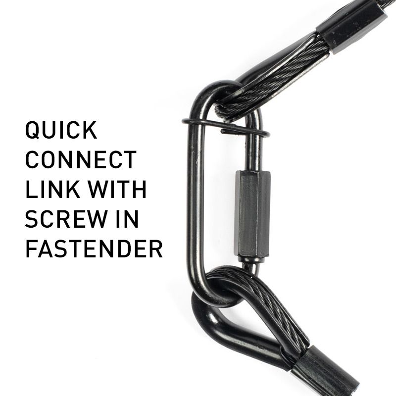 Accu-Cable SC4B 31.5" Inch Black Safety Cable Up to 67 lbs.