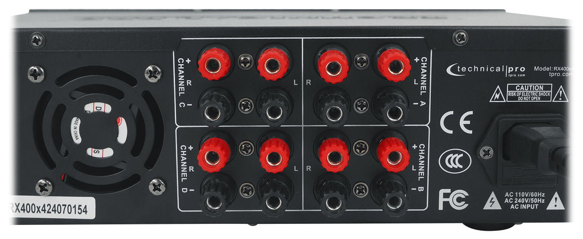 RX400X4 4-Channel 8-Speaker Bluetooth Home Receiver