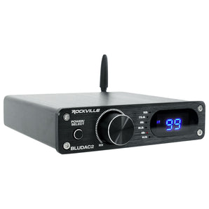 Rockville BLUDAC2B DAC/Bluetooth Amplifier Home Receiver USB/Optical/Sub Out