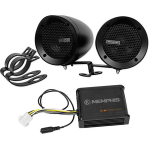 Memphis Audio ATV Audio System w/ 3" Handlebar Speakers For Yamaha Grizzly