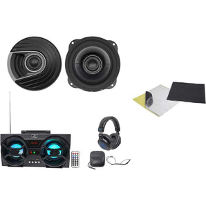 2) Polk Audio MM522 5.25” 600 Watt Car Audio Speakers+Rockmat+Speaker+Headphones