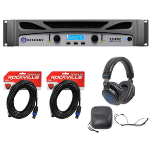Crown Pro XTI1002 XTI 1002 1000w Amplifier Amp, DSP+Speakon Cables+Headphones