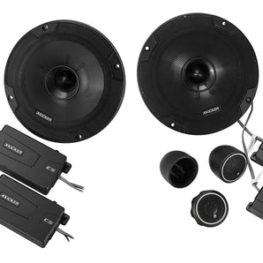 2 Pairs KICKER 46CSS654 6.5" 600 Watt 4-Ohm Car Audio Component Speakers CSS65