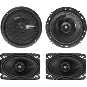Pair Memphis Audio PRX602 6.5"+(2) PRX46 4x6" Car Speakers w/Pivot Tweeters