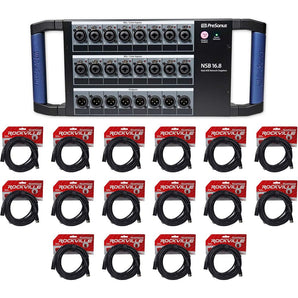 PRESONUS NSB 16.8 16x8 AVB Stagebox w/XMAX Preamps+(16) 20 Ft XLR Cables