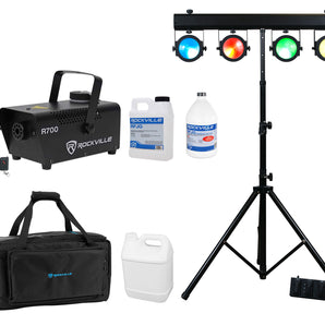 American DJ DOTZ TPAR SYS COB LED Par Wash Light Kit w/Stand+Bag+Controls+Fogger