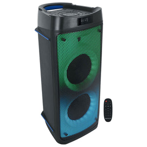 (2) Rockville BASS PARTY 65 Rechargeable LED Bluetooth Speakers w/Wireless Link