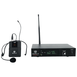 Rockville RWM61U Professional UHF Headset & Guitar Wireless Microphone System