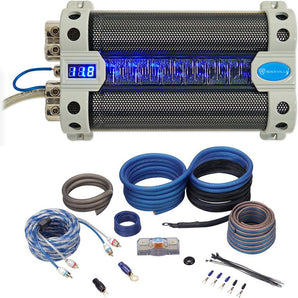 Rockville RFC30F 30 Farad Capacitor Voltage Display+Amp Kit