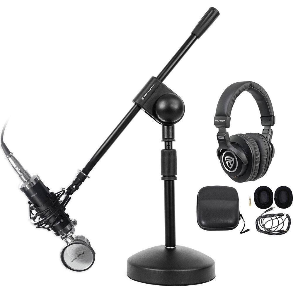 PC Gaming Streaming Twitch Bundle: RCM03 Microphone+Headphones+Stand