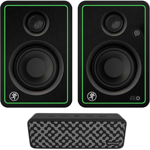 2) Mackie CR3-XBT 3" 50w Bluetooth Reference Studio Monitors + Bluetooth Speaker