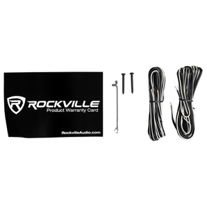 Rockville BLUAMP 100 Home Stereo Receiver Amplifier+4) White Wall Mount Speakers