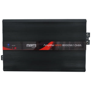 Marts Digital MXD 8000 1 OHM 8000w RMS Mono Car Amplifier Class D Amp+Bass Knob