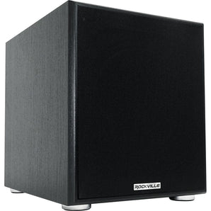 Rockville Rock Shaker 10" Inch Black 600w Powered Home Theater Subwoofer Sub