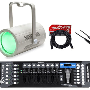 American DJ COB CANNON WASH PEARL RGBA LED Par Can Wash Light+DMX Control+Cables