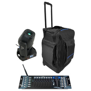Rockville ROCK SPOT 260W DJ Moving Head Spot Light+Wireless DMX Controller+Bag