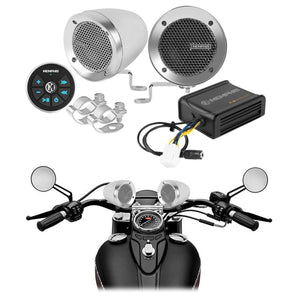 Memphis Bluetooth Motorcycle Speakers For Royal Enfield Classic Gunmetal Grey