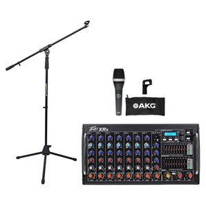 Peavey XR S 1000w Powered 8 Channel Mixer Bluetooth/USB XRS+AKG Microphone+Stand
