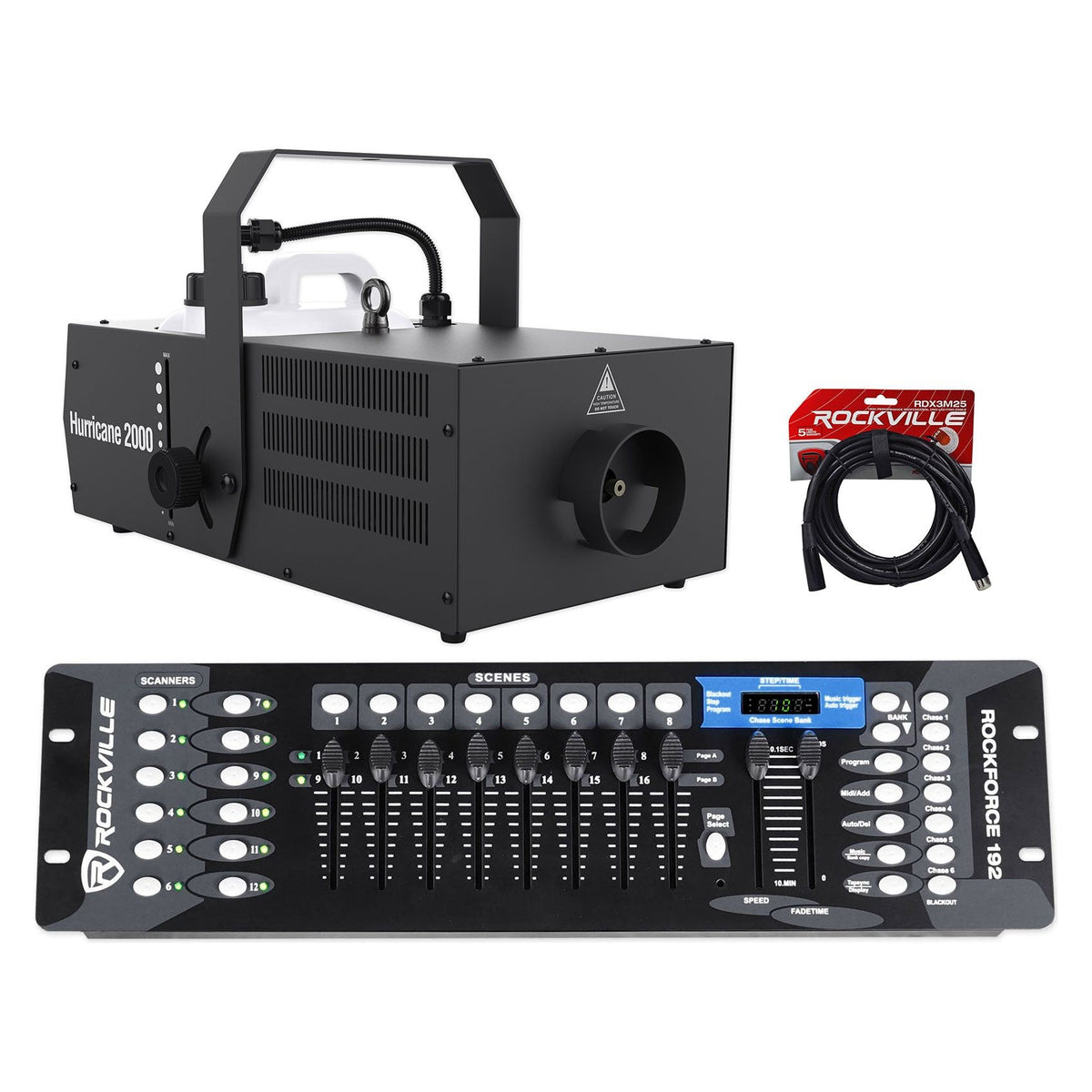 Chauvet DJ Hurricane 2000 DMX Fog Machine W/Built-In Timer+192-Ch DMX Controller