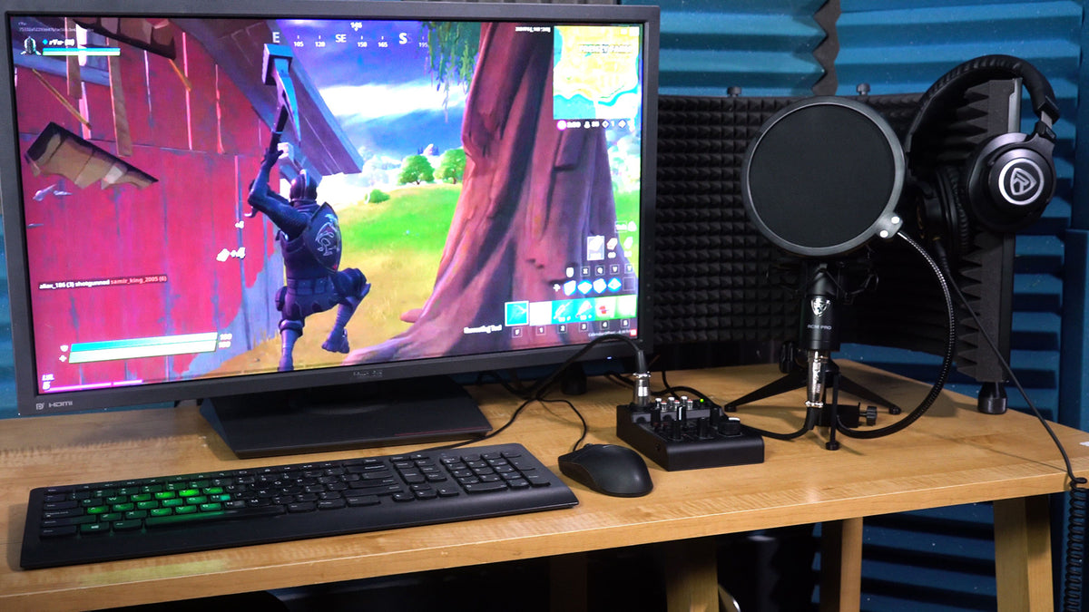 1-Person Gaming Twitch Live Stream Recording Kit Mic+tripod+Headphones
