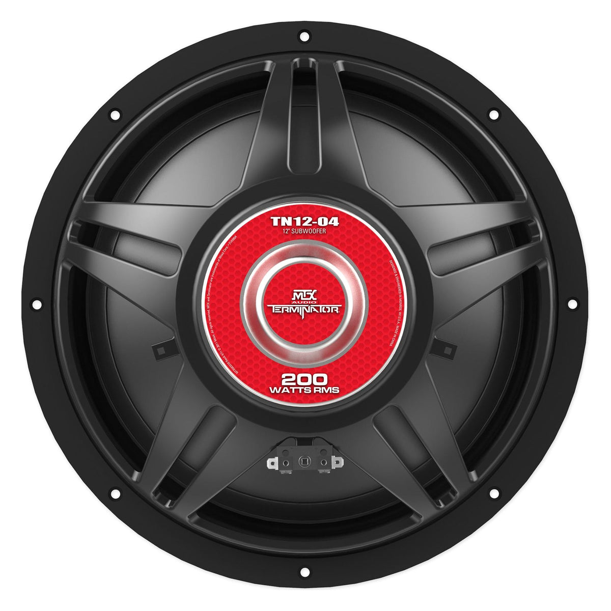 (2) MTX Terminator TN12-04 12" Subwoofers + Mono Amplifier + Amp Kit