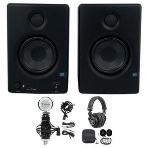 (2) Presonus Eris E4.5 BT 50w 2-Way 4.5" Studio Monitors Speakers+Mic+Headphones