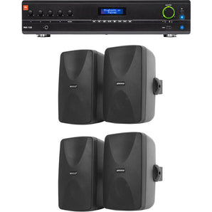 JBL VMA1120 Commercial/Restaurant 70v Bluetooth Mixer/Amplifier+4 Wall Speakers