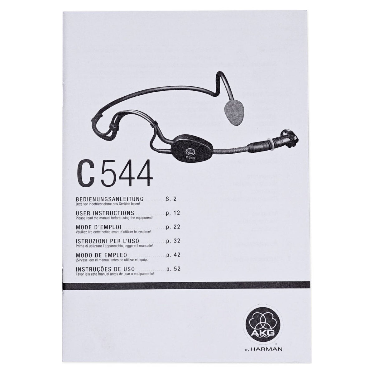 C544 L Head-Worn Condenser Microphone