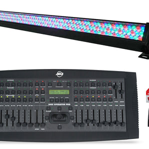 American DJ ADJ DMXOPERATOR PRO 136-Channel DMX Lighting Controller+Light+Cable