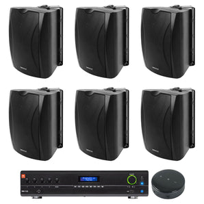 JBL VMA1120 Commercial 70v Mixer/Amplifier+Wifi Receiver+(6) 6.5" Wall Speakers