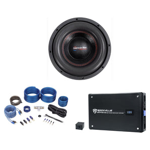 American Bass XFL-1022 2000w 10" Competition Subwoofer+Mono Amplifier+Amp Kit