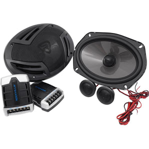 Pair Rockville RV69.2C 6x9" Component Speakers+6x9" 4-Way Speakers+4-Ch Amp+Kit
