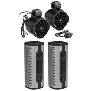 Boss B62ABT 6.5" Tower Speakers w/Bluetooth For RZR/ATV/UTV+Free Speakers