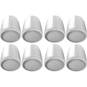 8) JBL Control 65P/T-WH 5.25" 70v White Pendant Speakers For Restaurant/Bar/Cafe