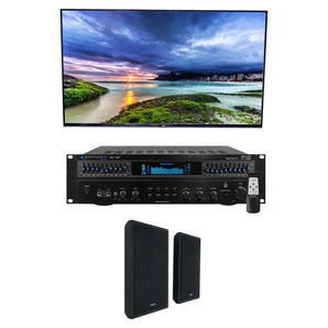Technical Pro RX113 1500 Watt Home Theater Amplifier Receiver Bundle with (2) 5.25" Speakers