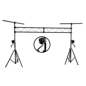 ProX T-LS31C 10ft Height T-bars System & DJ Lighting Truss with Crank Up Stands