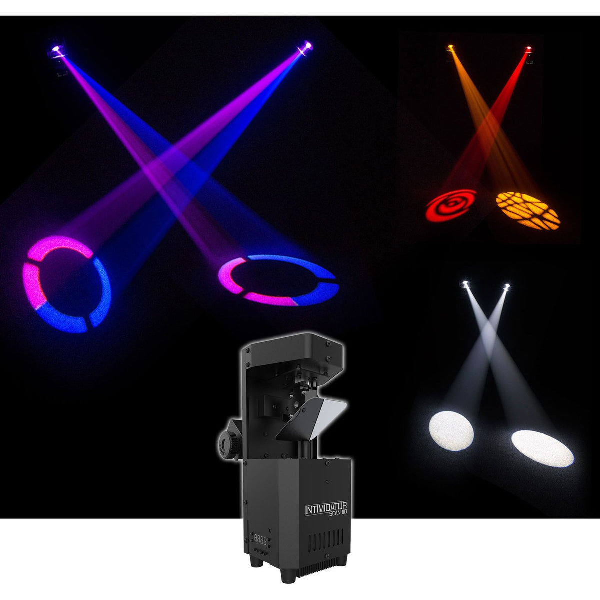 Chauvet Intimidator Scan 110 Compact LED Scanner Effect Light+(4) DMX Cables