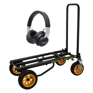RocknRoller R18RT R18 DJ PA Equipment Transport Cart+Audio Technica Headphones