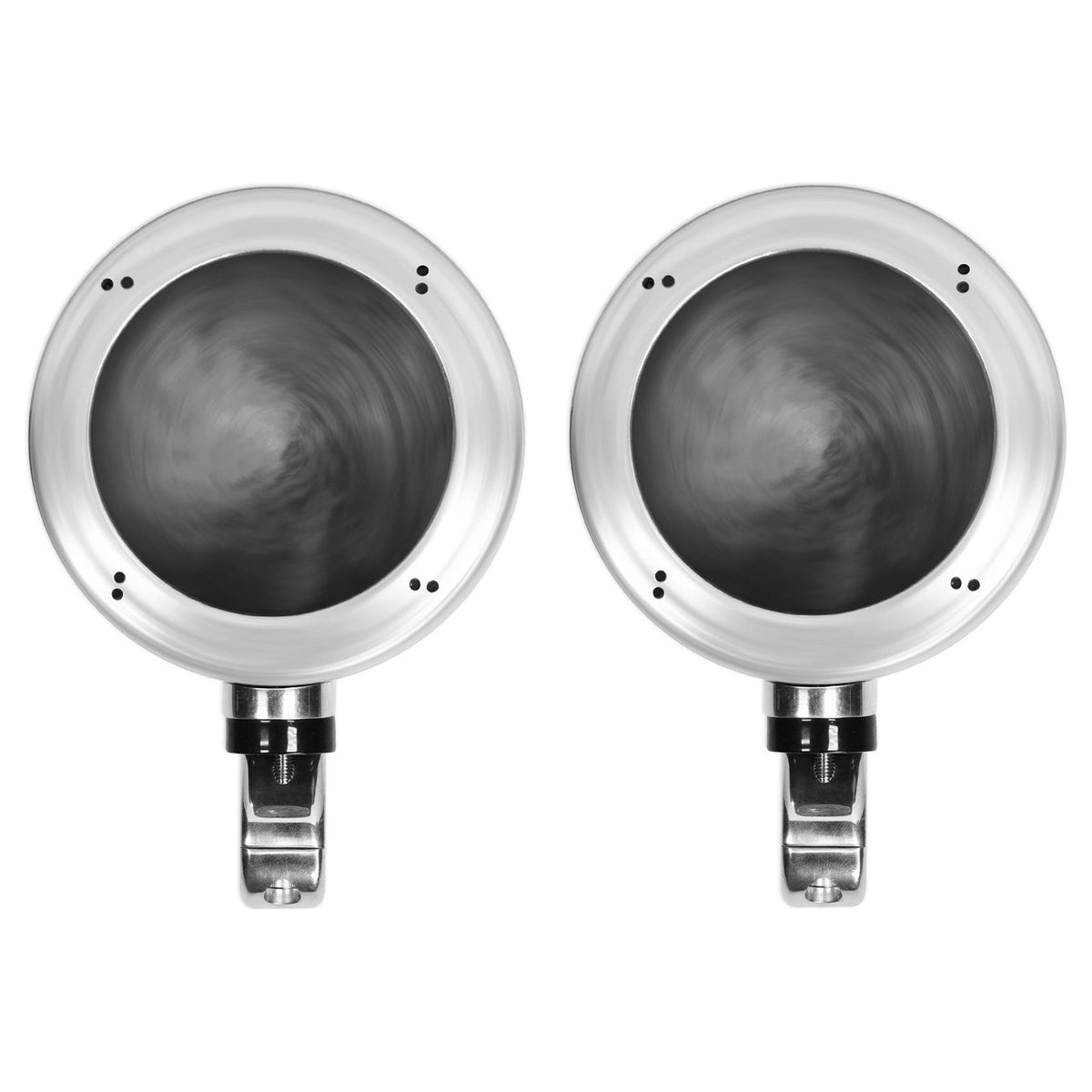 (4) Chrome 4" Rollbar Roll Cage Tower Speakers For ATV/UTV/Cart