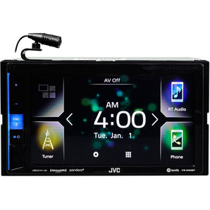 JVC KW-M650BT 6.2" Digital Media Bluetooth Carplay Receiver+Alpine 10" Subwoofer