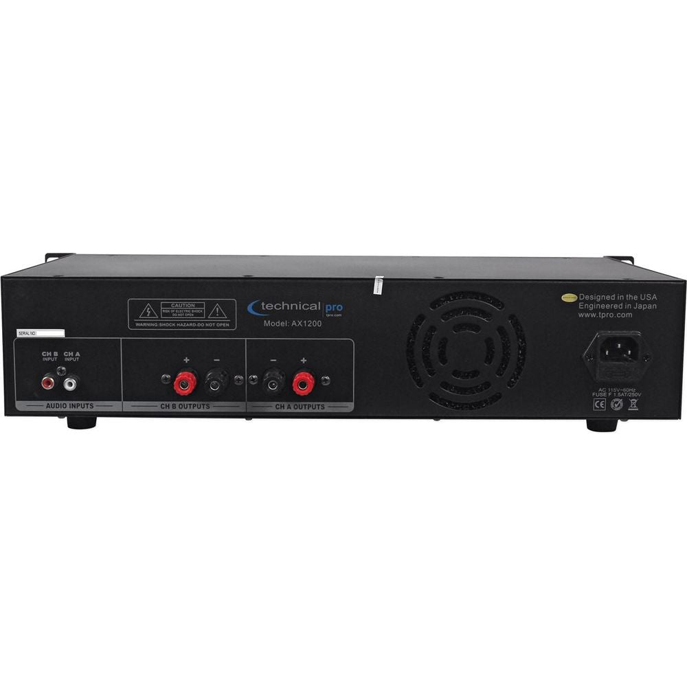 AX1200 1200W 2-Channel Power Amplifier