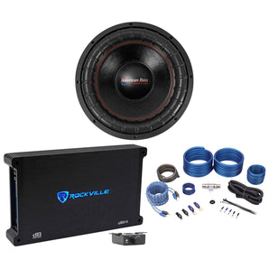 American Bass XFL-1544 2000w 15" Competition Subwoofer+Mono Amplifier+Amp Kit