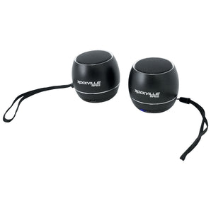 Pair Rockville RPB3-BLACK Handheld Wireless Linking Portable Bluetooth Speakers